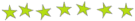 tiny row of green stars